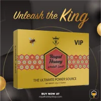 Instagram Post feed for a Royal Honey product photo with a text of unleash the king of kingdom honey