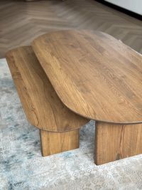 Handgemaakte salontafels van eikenhout - #1