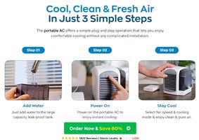 Benefits FrostBlastPro Portable Air Cooler: