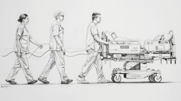 Images of Medical Technicians & Nurses in operation 