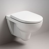 Cuvette suspendue Geberit Selnova rond avec abattant standard antibactérien