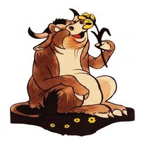 Bull Running Art Design