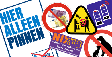 Stickers voor in en om de winkel