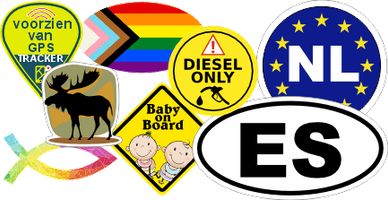 Bumpersticker, LGBT sticker, Landen, Streek stickers