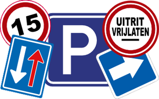 stickers van verkeersborden, Snelheid, Parkeren