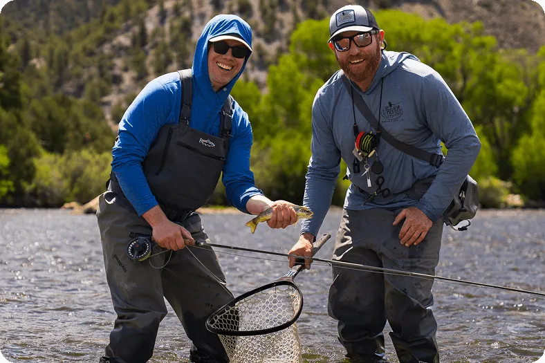 UpRiver guides netting a fish on the Arkansas River