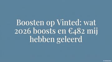 Boosten op Vinted: wat 206 boosts en €482 mij hebben geleerd