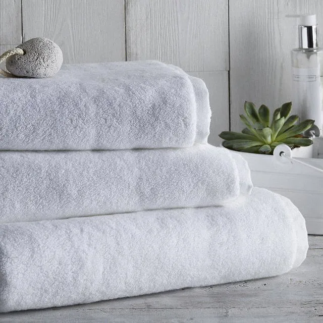 Білі махрові рушники | Готельна якість | 100% бавовна | Туреччина