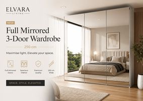 <p>3 Door Mirrored Sliding Wardrobe β The Ultimate Space-Saving Storage Solution | Elvara Living</p>
