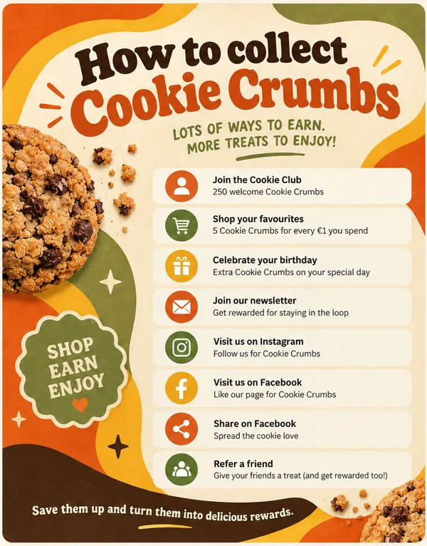 How to collect Cookie Crumbs at Cookie Time