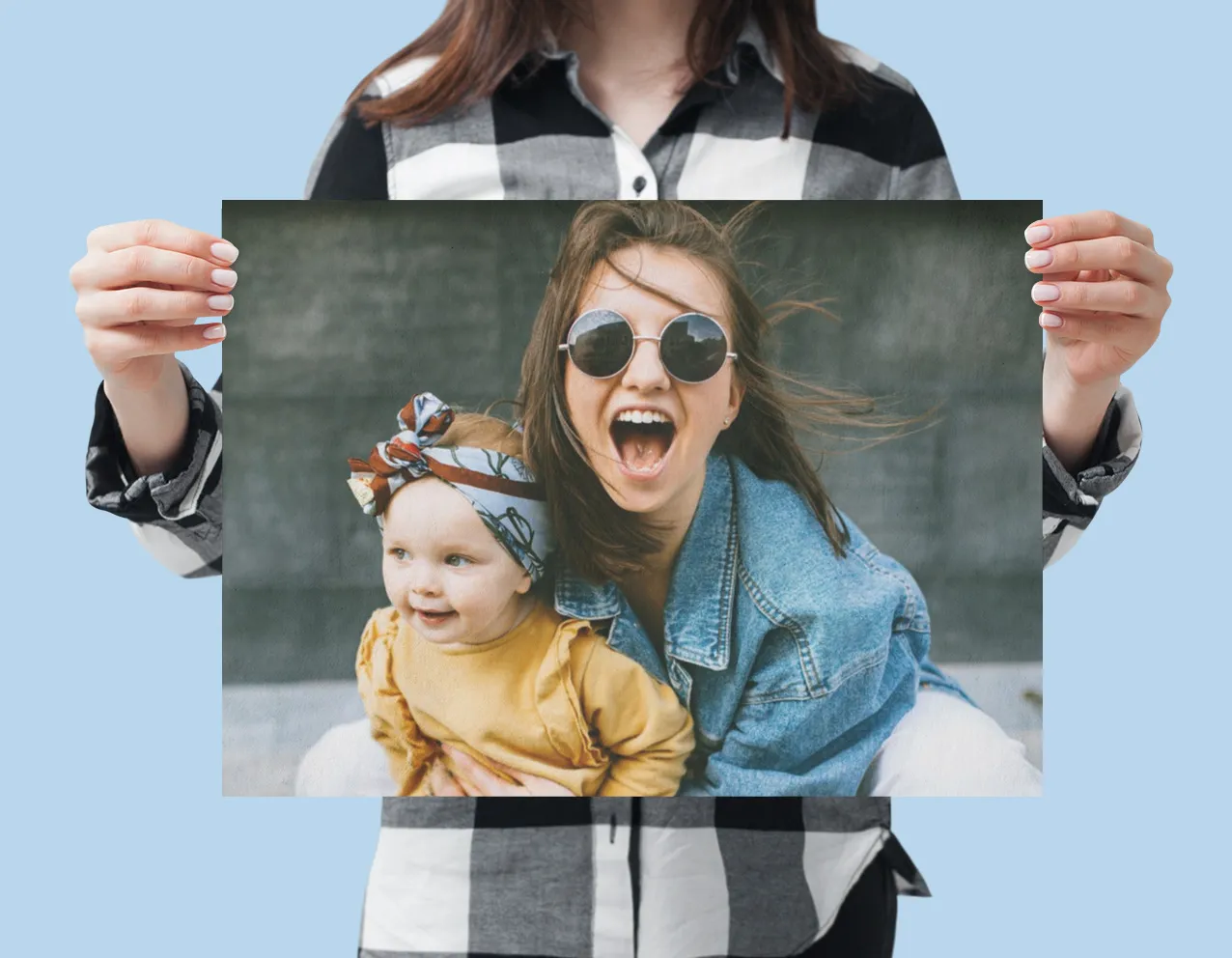 Square 8x8 photo print sample showing minimalist photography with clean composition, no human shapes