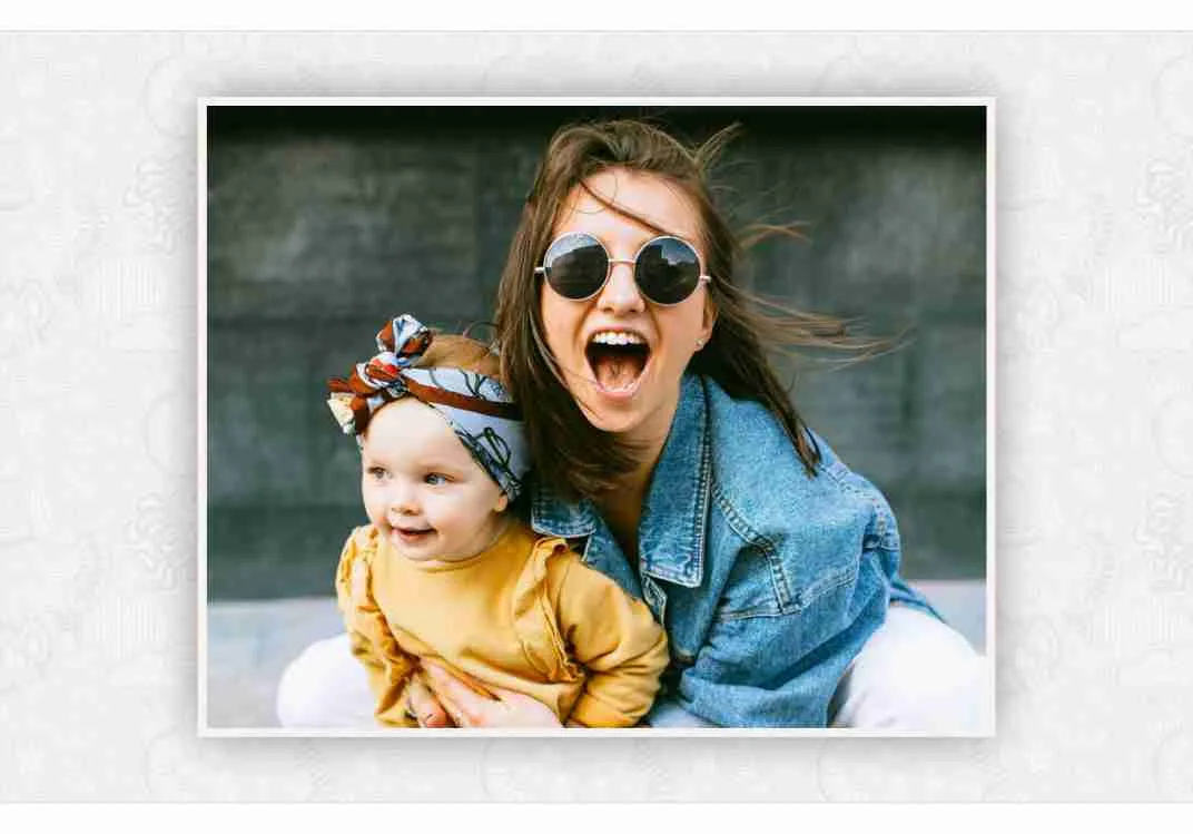 11x14 photo print sample showing landscape panorama with dramatic lighting, no human shapes