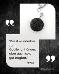 Kundenbewertung von Petra A. zum Schwarze Lava Scheibe Charm in Silbergrau [DAHXx0Hptb0]