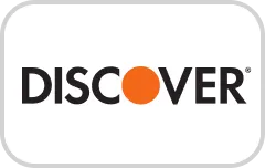 Discover card logo with orange and black design