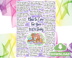 Caring for baby in NICU handout