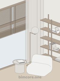 3D interior scheme in Revit using BIMCORE families