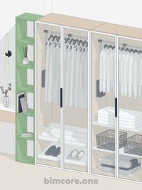 3D interior scheme in Revit using BIMCORE families