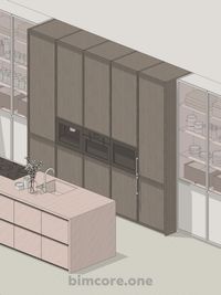 3D interior scheme in Revit using BIMCORE families