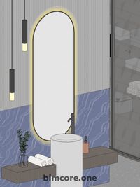 3D interior scheme in Revit using BIMCORE families