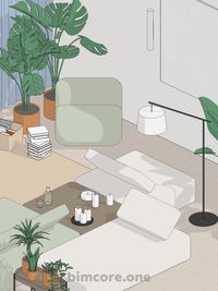 3D interior scheme in Revit using BIMCORE families
