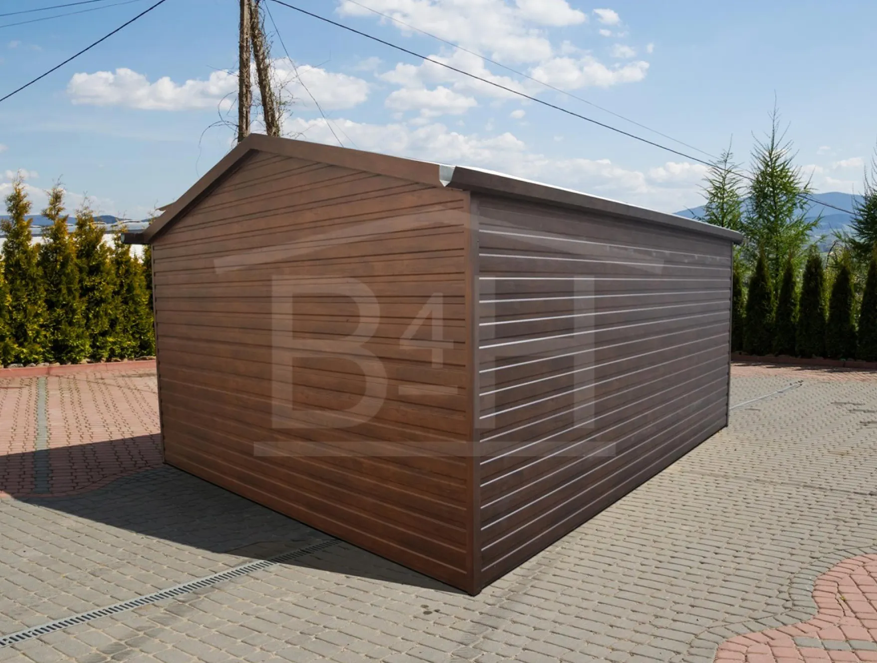 Modern architecture with geometric patterns and glass facades